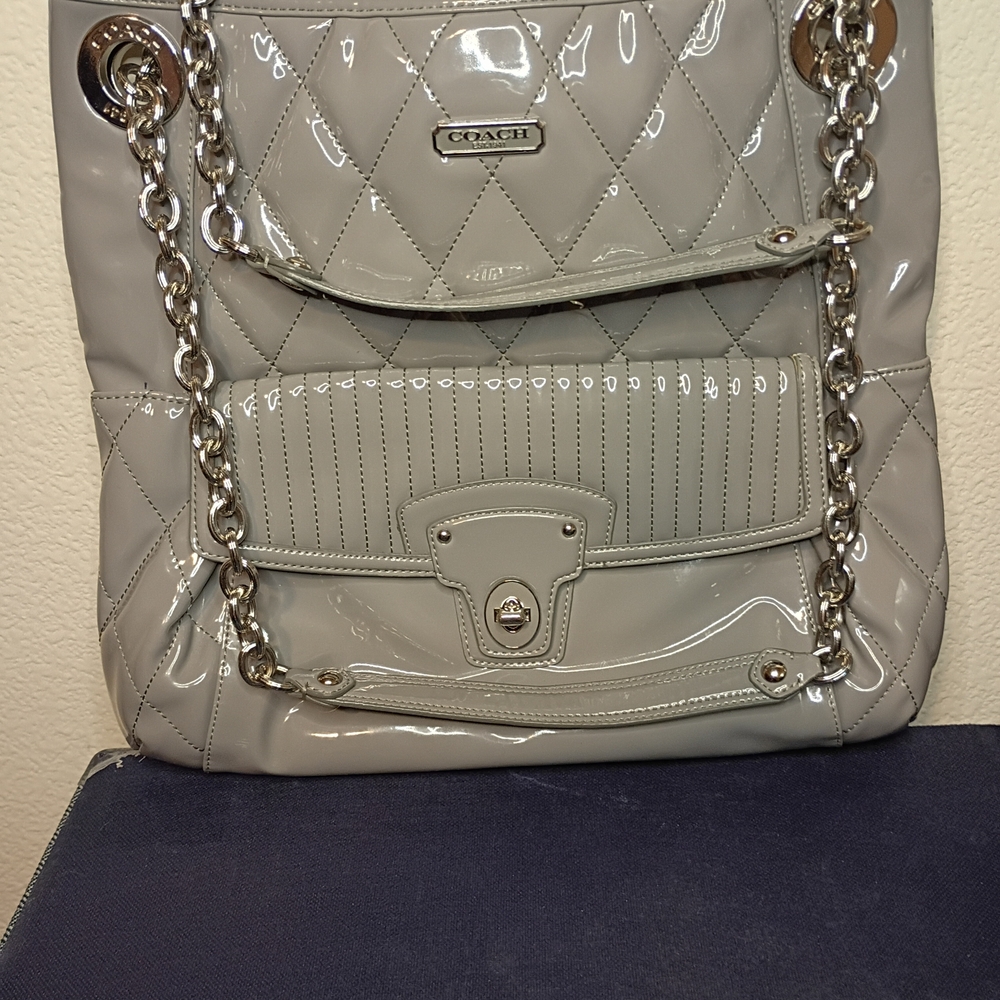Coach Poppy Gray Quilted Women's Bag
